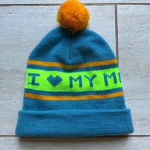 I heart my Mammoth beanie with pom pom